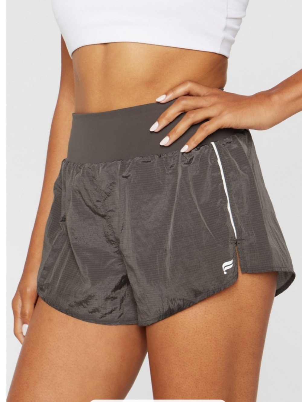 FABLETICS Ripstop Sun Chaser Piped Short 3" Size Large gray